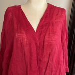 Soft Surroundings  Linen Red Duster Coverup Photo 3