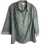 Alfred Dunner  Women's Plus Size 24W Gray Jacket w/ Pockets & Roll-Up Sleeves Photo 12