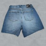 Forever 21 NWT Jean Shorts 28 Womens Curved 90s High Rise Raw Hem Faded Light Photo 1
