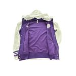 SA Hoodie Varsity Letterman Jacket XL Fleece Snap‎ Bomber Purple Unisex #UV9 Photo 4