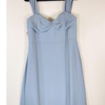 BHLDN NWT  Dress Blue Munroe Georgette Maxi Off Shoulder Formal Bridesmaid Sz 14 Photo 2