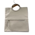 Michael Kors Michael Rosie Ring Foldover Clutch NEW with Marks Lt Cream Leather Photo 1