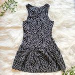 Free People Black Chenille Zebra Print Pocket Drop Waist 2 Casual Mini Dress Photo 1