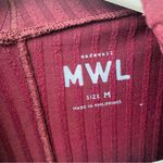 Madewell  Ribbed Long Sleeve Turtle Neck Top Maroon Sz Medium Photo 4