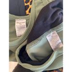 Strut this  XS Set Athletic Gym Ribbed Green Sports Bra and Legging EUC Sage Photo 10