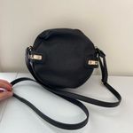Tommy Hilfiger  black gold hardware‎ round canteen crossbody shoulder bag purse Photo 3