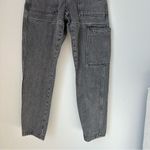 Topshop 25 Mom Jean Black Acid Wash with Zipper Pockets and Utility Side Pockets Photo 4