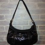 Brighton Leather Black Hobo Tassel Satchel Purse Bag Silver Tone Work of Art Photo 1