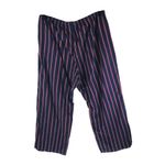 J.Crew Womens Cotton Poplin Pajama Pant In Stripe Navy Blue Red XL Photo 1