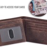 Men's Real Leather RFID Blocking Bifold Wallet Stylish Anti Theft Security With 2 ID Window Photo 5