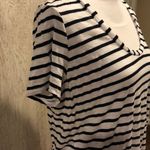 Splendid Black & White Striped Short-sleeve Shirt Photo 3