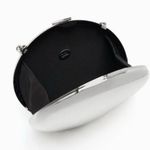 ZARA  NWOT silver round box bag clutch bag Photo 3