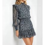 MISA Los Angeles  Gianna Long Sleeve Mini Dress, Nightshade Flora, Small Photo 1