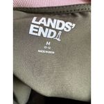 Lands' End  Womens Top Sz‎ M 10 12 Forest Moss Pink Elbow Sleeve 365 Tunic Green Photo 7