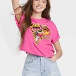 Mad Engine NWT Pink Flamin’ Hot Cheetos T-Shirt Crop Top Babydoll Tee New Chester Cheetah Photo 0