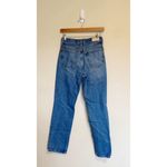 Mango Medium Wash Busted Knee Distressed Mom Jeans 2 Photo 3