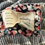 Anthropologie Saturday Sunday Dress Womens Medium Grey White Stripe Midi Casual Photo 5