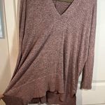 Buckle Chance or Fate ( Brand) Mauve Pink Ribbed Long Sleeve Blouse V Cut Size M Photo 3