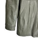 Maeve Anthropologie Kellie Faux Leather Trench Coat Utility Jacket Green Size 8 Photo 7