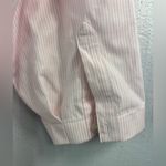 J. Jill XL Oversized Pink Pin Striped Summer Cotton Button Down Tunic Shirt Photo 4