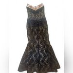 Absolutely Stunning Black Lace Boned Bustier Mermaid Evening Gown – Size 6 Photo 9