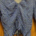 Topshop  Blue Polka dot Crop Top‎ size 4 Photo 6