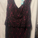 Torrid NWT  Plus Size Berry & Black Lace Peplum Dress Size 18 Photo 0