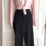 Calvin Klein Black Classic Fit High Rise Straight Leg Luxe Pants Sz 6 NWT Photo 0