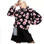 Sandy Liang NEW  x Target Floral Half Zip Sherpa Long Sleeve Top XXS Photo 5