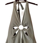 Cupshe  halter neck one piece swimsuit with cutout gold accent M Photo 1