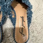 Free People  Women's‎ Frayed Blue Mules Size 37 Photo 1