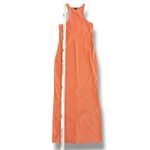 Old Navy  Tank Midi Dress Women’s M Orange Bodycon Stretch Cotton Racerback Photo 3