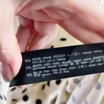 ZARA Smocked Square Neck Ruffle Hem Polka Dot Midi Dress Cream Black XS Photo 4