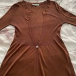 On Sunset Los Angeles silk blend brown balloon sleeves cardigan, size M cottage Size M Photo 3