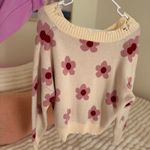 Altar'd State Pink Flower Sweater Photo 2