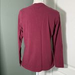 Ariat REAL Long Sleeve Logo T-Shirt Maroon Relaxed Fit Cotton Stretch Size M Photo 3