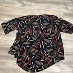 LuLaRoe Black Multi-Color Paisley Print Open Front Short Sleeve Cardigan Size S Photo 3