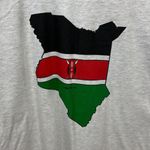 Hanes Vintage Y2K Kenya Flag T-Shirt  Beefy XL Gray Map Graphic Usilete Compe Tee Photo 6