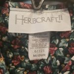 Vintage 80's HerbCraft II House Coat Duster Cottagecore Prairie Floral Medium Photo 7