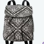 PINK - Victoria's Secret PINK Victoria’s Secret backpack bandana print black and white bag small travel​​ Photo 0