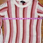 Lulu’s Retro Em Gee Pink Striped Crochet Top ..Size M Size M Photo 4