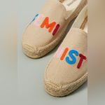 Soludos Anthropologie Espadrilles Flats with Embroidered Feminist Detail Photo 8