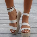 Nude Espadrille Platform Sandals Tan Size 8.5 Photo 0