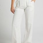 Showpo larissa mid waisted relaxed straight leg trousers in white Photo 4