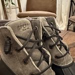 Sperry Black & Gray Saltwater Topsider Waterproof Rain Ankle Boot Photo 2