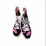 Elysian Silk Velvet Electric Pink & Jet Black High Tops 36 /5.5 New Photo 4