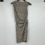 Thakoon Black and Cream Batik Print 100% Silk Shift Dress gathered unique size 4 Photo 2