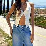 Edikted  Low-Rise midi denim skirt  Photo 0