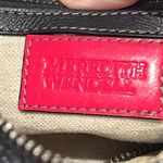 Meredith Wendell purse mini duffel bag black straw pockets shoulder strap Photo 7