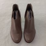 Copper Key Taupe High Heel Block Leather Bootie Size 6M Photo 3